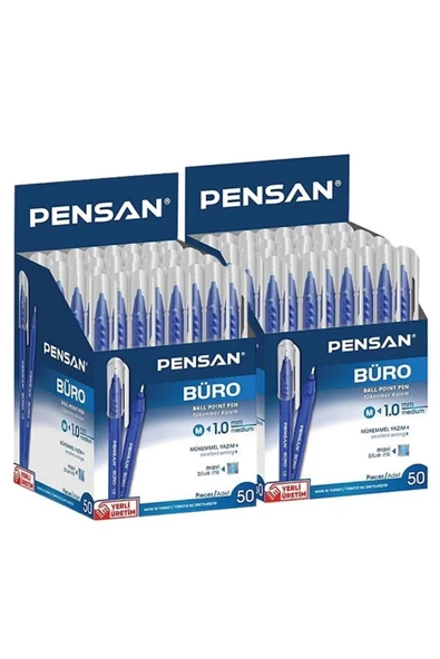 Pensan 2270 Büro Tükenmez Kalem 1.0 Mm Mavi 100 Adet ürün görseli 1