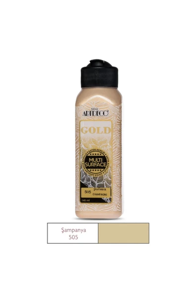 Artdeco 71r Gold Metalik Akrilik Boya 505 Şampanya 140ml ürün görseli 1