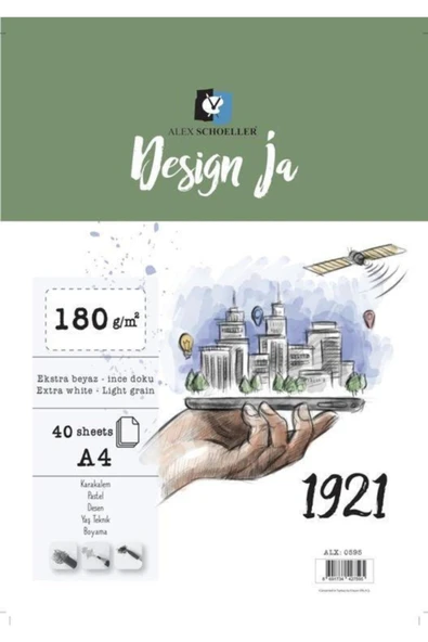 Alex Schoeller Design Ja Çizim Defteri 180 Gr. 40 Yp. A4 ürün görseli 1