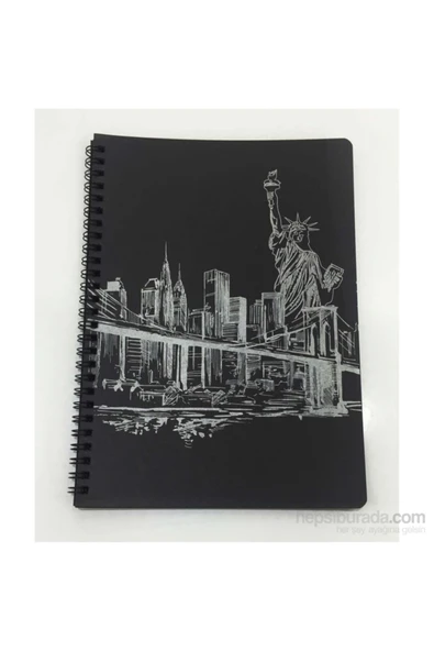 Liz Lız Sp17 17x24 Siyah Defter Spiralli ürün görseli 1