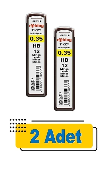 Rotring 3 Paket/tüp 2b Min 1.0 Mm, (0,9 MM) Adel Faber 24 Pcs Adet Her Kutucukta ürün görseli 1