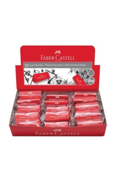 Faber Castell Dust Free Üçgen Kırmızı Silgi ürün görseli 1