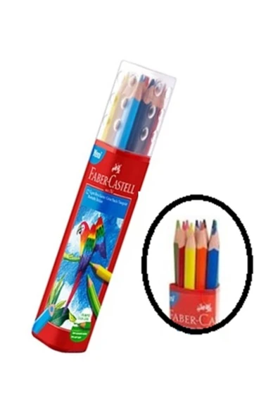 Faber Castell Kuru Boya Üçgen 12 Li Plastik Tüp Kuruboya ürün görseli 1