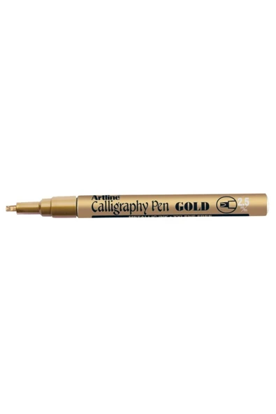 artline Calligraphy Pen Gold 2,5 Mm Uç Metalik Altın ürün görseli 1