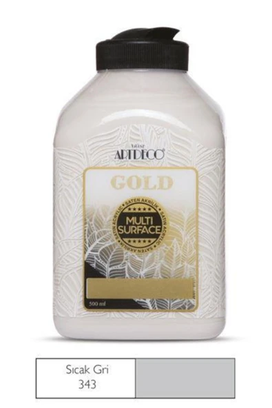 Artdeco Gold Multi Surface Akrilik Boya 500 ml. 343 SICAK GRİ ürün görseli 1