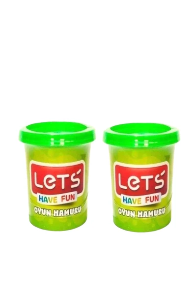Lets TEK RENK OYUN HAMURU NEON YEŞİL (150 gram) İKİLİ ürün görseli 1
