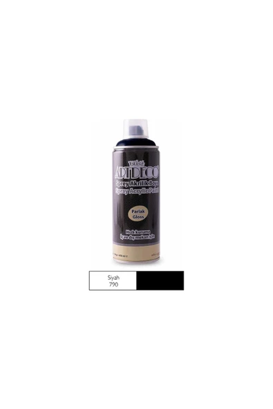 Artdeco Akrilik Sprey Boya 400 ml Siyah Y-400-790 ürün görseli 1