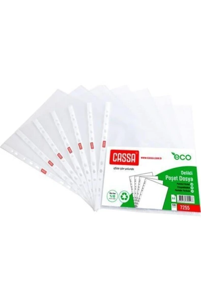 Cassa Poşet Dosya Eco 30 Mikron 100 Lü 5 Paket ürün görseli 1