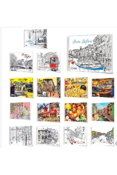 ÇINAR DEFTER Çınar 24x34 Cm Resim Defteri 15 Yaprak Spiralli 3 Adet ürün görseli 1