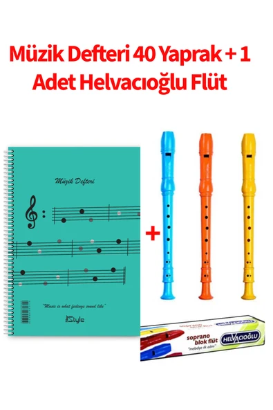YLDZ Müzik Defteri 40 Yaprak - Helvacıoğlu Flüt ürün görseli 1