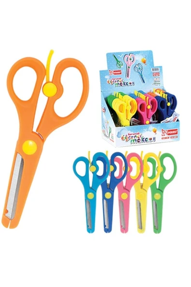 Mikro Plastik Çerçeveli Çocuklar Için Güvenli Korumalı Küt Makas ürün görseli 1