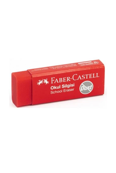 Faber Castell Büyük Kırmızı Okul Silgisi 3 lü ürün görseli 1