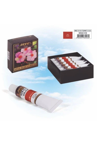 Maries Marıes Akrilik Boya 12ml Scarlet 302 ürün görseli 1