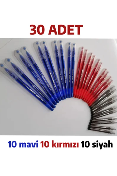 Pensan Büro Tükenmez Kalem 30 Adet (10 MAVİ, 10 KIRMIZI, 10 SİYAH) ürün görseli 1