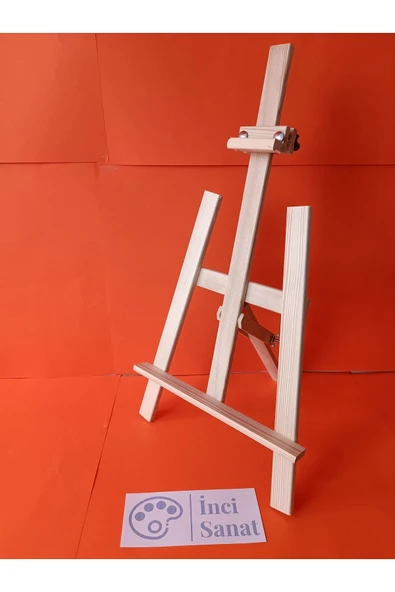 İNCİ TUVAL 35x70 Cm Orta Boy Ahşap Masaüstü Şövale El Sıkma Aparatlı,Sergi Ressam Tablo Tuval Standı, Verniksiz ürün görseli 1