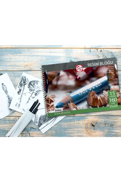 Keskin 35 X 50 Spiralli Çizim Blok 15 Yaprak ürün görseli 1