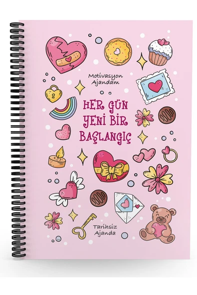 Testfen Yayınları Umut Varsa, Her Zaman Bir Yol Vardır-Motivasyon Ajandam-Tarihsiz Ajanda(Sticker ve Emoji İlaveli) ürün görseli 1