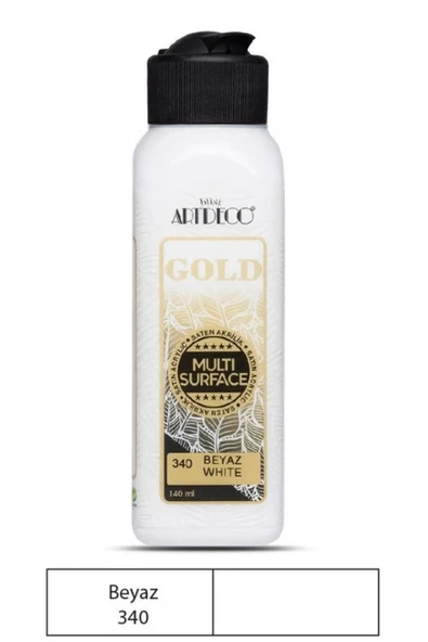 Artdeco Gold Multi Surface Akrilik Boya Beyaz 140 ml 340 ürün görseli 1