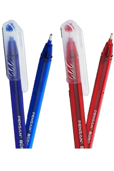 Pensan Büro Tükenmez 1mm 2270 Mavi + Kırmızı 20'li Paket ürün görseli 1