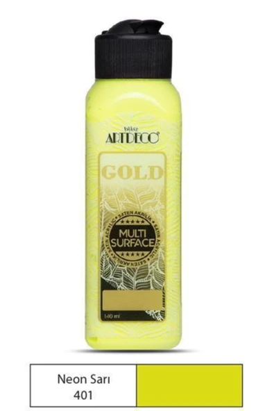 Artdeco Gold Multi Surface Akrilik Boya 140 ml. 401 NEON SARI ürün görseli 1