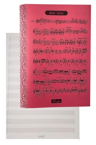 Artlantis Müzik Defteri A4 40 Yaprak Plastik Kapak 1 Adet Sol Anahtarlı PP Kapak Müzik Defteri 21x29.7 cm 12 S ürün görseli 1