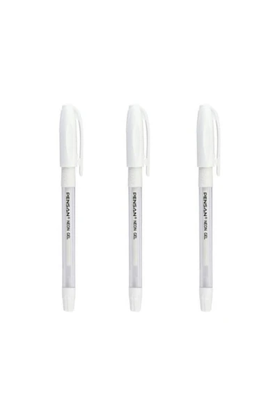 Pensan Jel Kalem Neon 1.0 Mm Beyaz 3 Adet ürün görseli 1