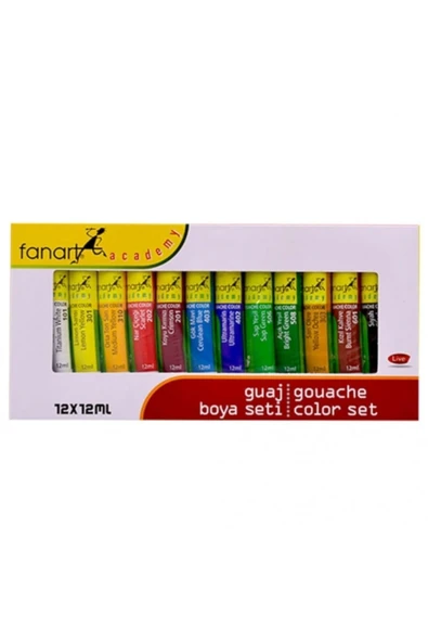 Fanart ACADEMY GUAJ BOYA SETİ 12X12ML /12 Lİ GUAJ BOYA SETİ ürün görseli 1