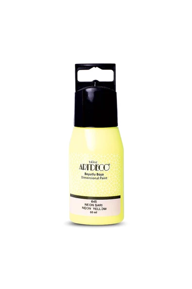 Artdeco 042c Boyutlu Boya 645 Neon Sarı 50ml ürün görseli 1