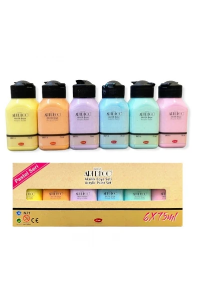 Artdeco Akrilik Boya 6x75 Ml Set Pastel Renkler Lv-y-070ı-as2 ürün görseli 1