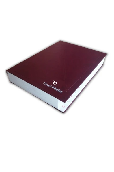 Artlantis Fihrist Ticari 32'li 16x23 Bordo Cilt Bezli 1 Adet 16*23 ebat bordo renk ürün görseli 1