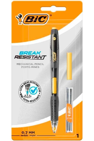 Bic Break Resistant Kırılmaya Dayanıklı Yandan Basmalı Siyah-Sarı Versatil Kalem Seti ürün görseli 1