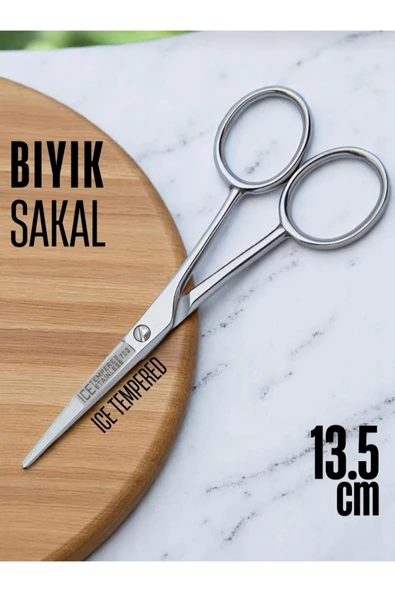mirenza cosmetic Paslanmaz Çelik Sakal Bıyık Makası Küçük Boy Hassas Kesim İçin Kuaför Tipi Makas ürün görseli 1