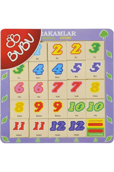 Bubu Bu-bu Ahşap Puzzle Hayvanlar Hafıza Oyunu 30x30cm. ürün görseli 1