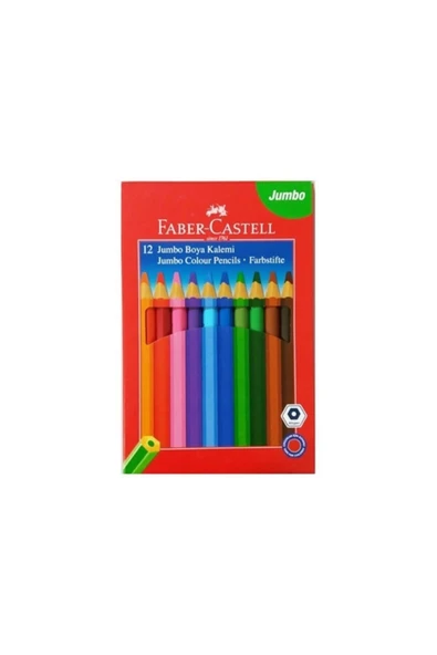 Faber Castell 12 Renk Jumbo Boya Kalemi ürün görseli 1