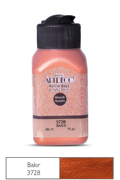 Artdeco Gold Multi-surface Metalik Akrilik Boya 140ml Bakır 3728 ürün görseli 1