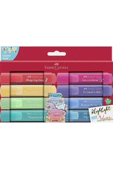 Faber Castell 46 Pastel Renkler 8'li Fosforlu Kalem Set ürün görseli 1