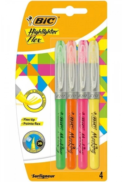 Bic FOSFORLU KALEM BRITE LINER SET 4 LÜ FLEX BLS. 946041 ürün görseli 1
