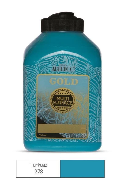 Artdeco Gold Multi Surface Akrilik Boya 500 ml. 278 TURKUAZ ürün görseli 1