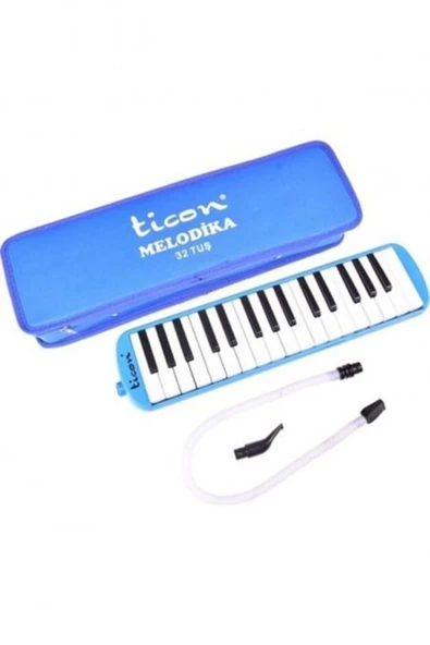 Ticon Melodika 32 Tuşlu Çantalı Mavi Renk Özel Sert Çantalı ürün görseli 1