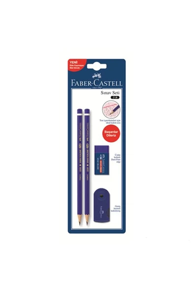 Faber Castell Faber Sınav Seti (kalem+kalemtraş+silgi) ürün görseli 1