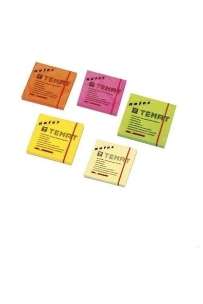 Temat Yapışkanlı Not Kağıdı 75x75 Mm Pastel Sarı 10483 ürün görseli 1
