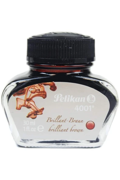 Pelikan 4001 Dolmakalem Mürekkebi 30 Ml. Kahverengi ürün görseli 1