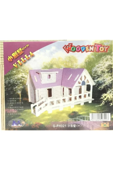 WOODCRAFT Ahşap Maket Villa 3d Maket - Resim 2