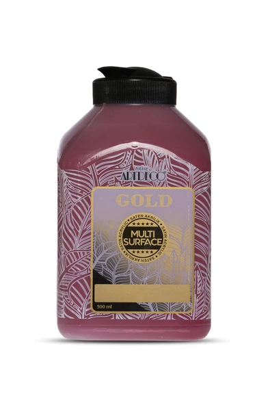 Artdeco Gold Multi Surface Saten Akrilik Boya 500ml 234 Bordo ürün görseli 1