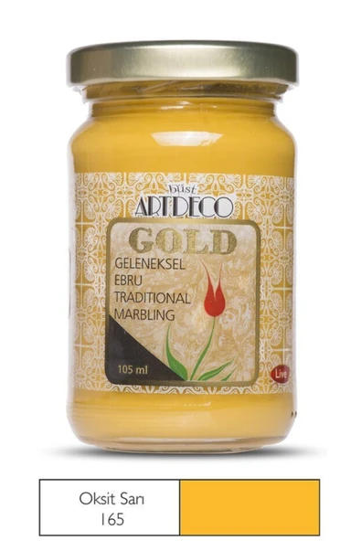 Artdeco Gold Geleneksel Ebru Boyası Oksit Sarı ürün görseli 1