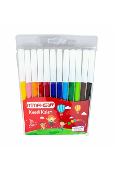 Mimaks 12 Renk Keçeli Kalem No:2 ürün görseli 1