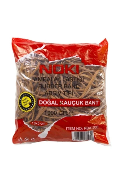 Noki Ambalaj Lastiği 1000 gram 0 Arşiv Tip Kauçuk (18*5) Poşet ürün görseli 1