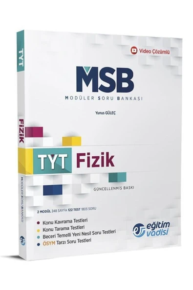Eğitim Vadisi Yayınları Yks Tyt Fizik Modüler Soru Bankası Video Çözümlü 2020 ürün görseli 1