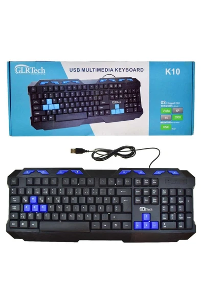GLRTech Kablolu Klavye Mausepad Hediye Görseldeki Üründür. ürün görseli 1
