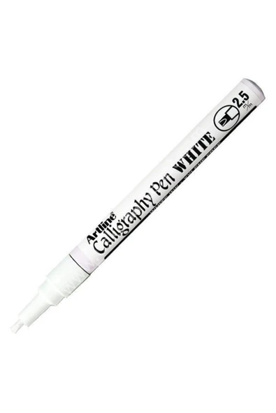 artline 993xf Calligraphy Kalemi Metalik Beyaz ürün görseli 1